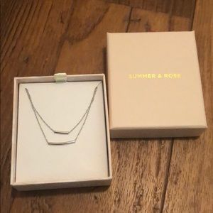 Brand new silver Summer & Rose double necklace